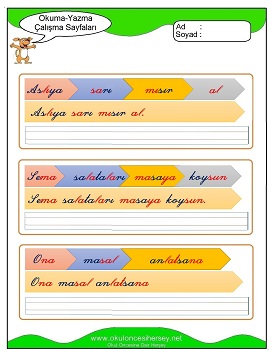 s sesi Grubu Çalışma Sayfaları